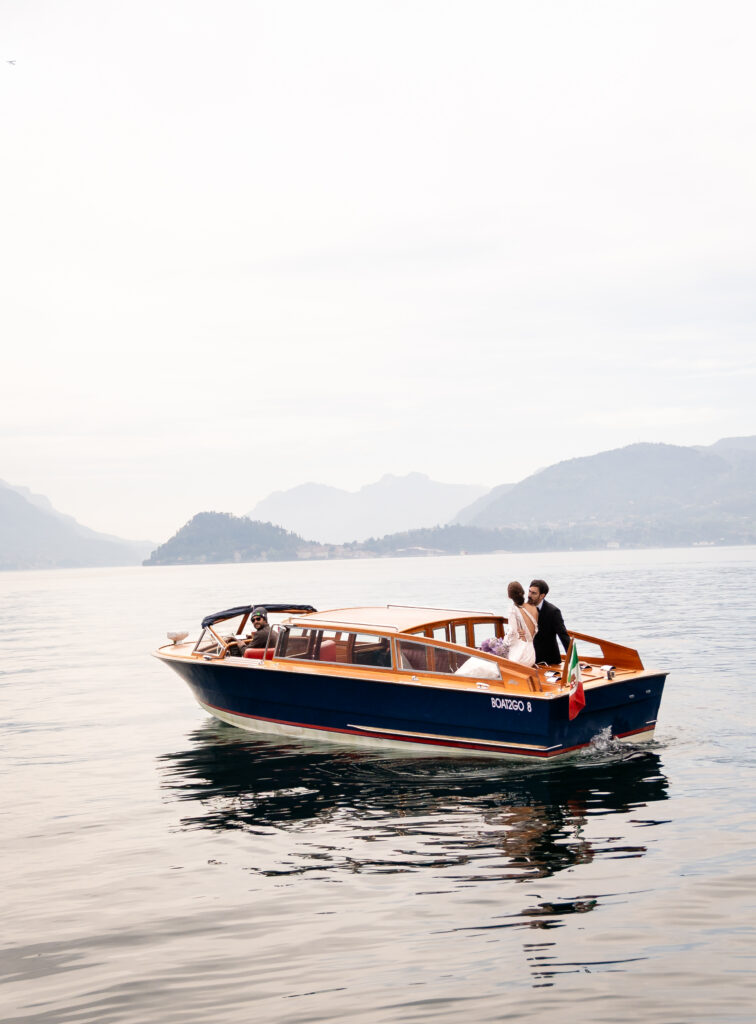 LakeComoBoatWedding