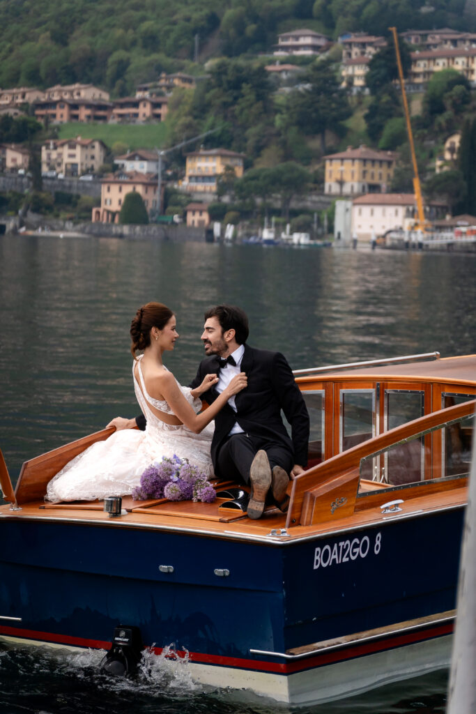 LakeComoBoatWedding