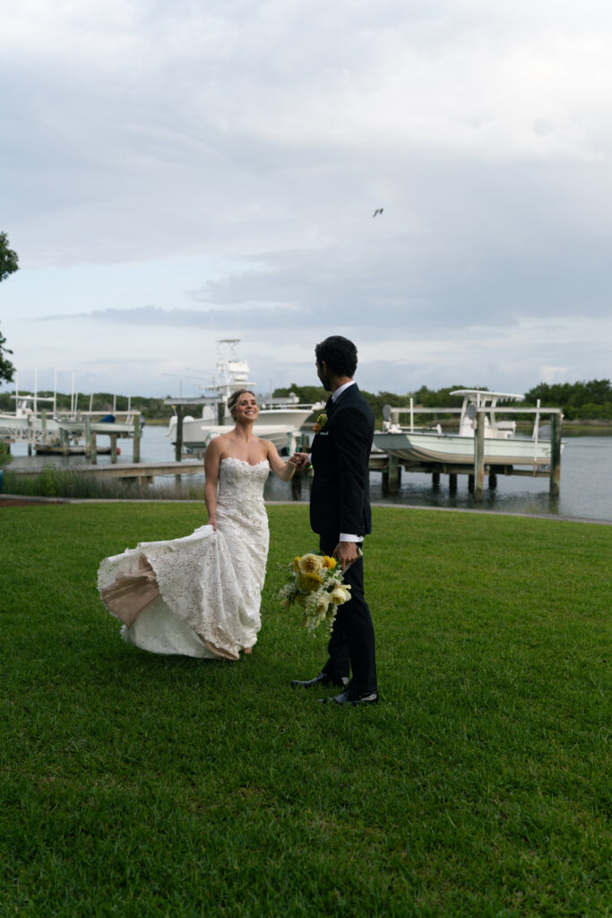 Luxury outdoor wedding reception under sailcloth tent nc